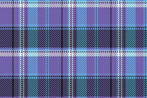 Advertising tartan texture, girly textile check seamless. Jersey background plaid fabric pattern in indigo and black colors. vector
