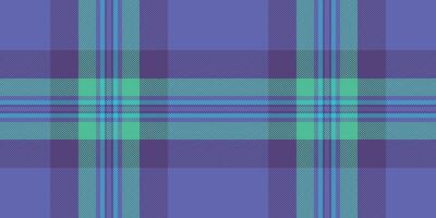 Vibrant teal and purple plaid pattern. Perfect for textile design, website backgrounds, or fashion projects. This seamless texture evokes a sense of modern style and traditional craftsmanship. vector