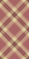 Curved plaid seamless pattern, list textile texture tartan. Hounds tooth check background fabric in red and light colors. vector