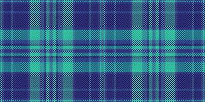 Vibrant teal and navy plaid pattern. Perfect for textile designs, website backgrounds, or fashion projects. This seamless texture offers a modern, stylish feel with a hint of traditional charm. vector