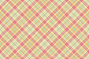 Delightful pastel plaid pattern. Soft pink, yellow, and blue hues create a cheerful, versatile design ideal for textiles, stationery, or website backgrounds. vector