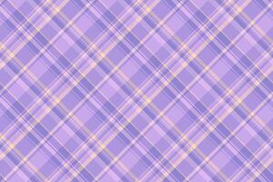 Elegant diagonal plaid pattern in soft lavender pale yellow. Textile design perfect for backgrounds, crafts, or fashion projects. Calming versatile texture. vector