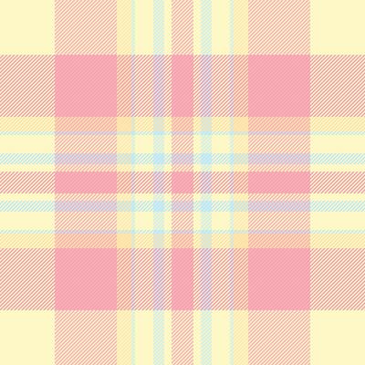 Pastel pink, yellow, and blue plaid pattern. Ideal for textile design, backgrounds, or website banners. Soft, delicate, and versatile, this image evokes feelings of calmness and gentleness.