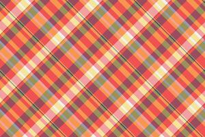 Vibrant diagonal plaid pattern in warm autumnal hues. Perfect for textile designs, website backgrounds, or crafting projects. This cheerful, seamless texture evokes feelings of warmth and comfort. vector