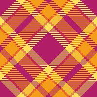 Vibrant tartan pattern with bold, warm colors. A fun, dynamic texture suitable for backgrounds, textiles, or creative projects needing a lively eyecatching design. vector
