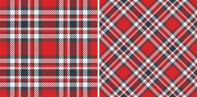 Festive red plaid patterns, classic tartan design. Ideal for holiday backgrounds, textile prints, or cozy winter themes. Versatile and eyecatching texture. vector