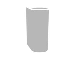 Abstract minimalist grey cylindrical form, suggesting potential, growth, or a blank canvas. Perfect for presentations, technology, architecture, or design concepts. vector