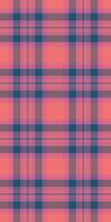 Vibrant coral and teal plaid pattern. Perfect for textile design, fashion, websites, and branding. A seamless texture conveying warmth, style, and a touch of retro charm. vector