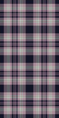 Mosaic plaid textile seamless, nostalgic texture background. 40s pattern fabric check tartan in pastel and black colors.