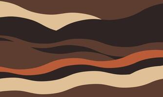 Abstract earthy wave pattern. Warm, organic shapes in muted browns and creams create a calming, minimalist design perfect for branding, websites, or social media. vector