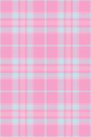Customer textile fabric, graphical tartan check pattern. Classy plaid seamless texture background in light and pink colors. vector