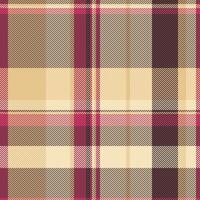 Elegant cream, brown, and pink plaid pattern. Perfect for textile design, apparel, or website backgrounds. The subtle color palette evokes warmth and sophistication. vector