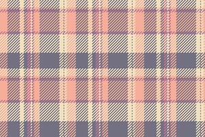 Quilted texture plaid seamless, softness fabric tartan. Blanket textile check pattern background in pastel and light colors. vector