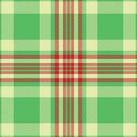 Vibrant green, red, and beige plaid pattern. Ideal for textile design, fashion, wrapping paper, or website backgrounds. This cheerful, classic check evokes feelings of warmth and tradition. vector