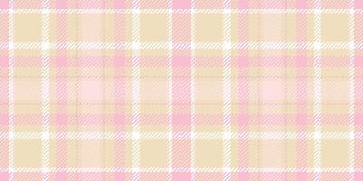 Soft pink and beige plaid pattern. Perfect for textile design, backgrounds, or scrapbooking projects. This delicate texture evokes feelings of gentleness and serenity. vector
