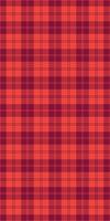 Vibrant coral and maroon plaid pattern. Perfect for textile design, website backgrounds, or autumnal themed projects. vector