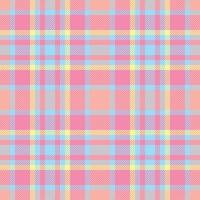 Pastel plaid pattern. Soft, cheerful design perfect for textiles, websites, or branding. This seamless texture evokes feelings of spring, joy, and femininity. vector