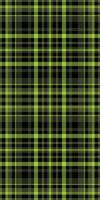 Girl textile texture background, hippie seamless pattern fabric. Curve check tartan plaid in lime and black colors. vector