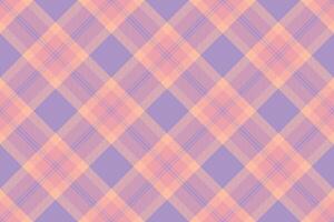 Subtle pastel plaid pattern in peach and lilac. Perfect for textile design, website backgrounds, or scrapbooking projects. This soft, repeating texture evokes feelings of calm and serenity. vector