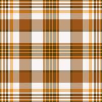 Elegant autumnal plaid pattern in warm browns and creamy whites. Perfect for fallthemed designs, textiles, website backgrounds, or packaging. vector