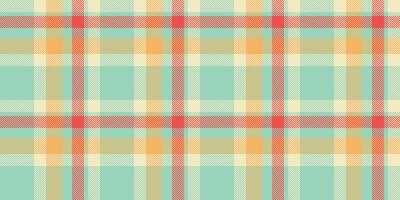 Pastel plaid pattern in teal, orange, and beige. Perfect for textile designs, website backgrounds, or scrapbooking. This cheerful, summery texture evokes feelings of warmth and comfort. vector