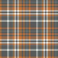 Stylish autumnal plaid pattern in muted oranges and grays. Perfect for textile design, fallthemed projects, or as a background texture. vector