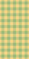 Open seamless pattern, premium check fabric textile. Yard plaid background tartan texture in amber and green colors. vector