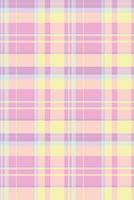 Revival texture plaid check, picnic background fabric. France textile tartan seamless pattern in light and pink colors. vector