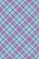 String pattern texture , twill background textile tartan. Trousers fabric check seamless plaid in light and purple colors. vector