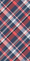 Woven seamless tartan background, industry check texture textile. Glen pattern fabric plaid in dark and blue colors. vector