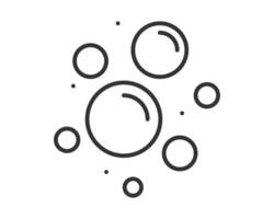 Minimalist line art of bubbles. Clean, modern design suitable for cleaning products, water, or abstract concepts. Use for logos, icons, or backgrounds. vector