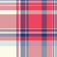Vibrant coral, pink, and navy plaid pattern. Perfect for textile design, fashion, or website backgrounds. The intersecting lines create a visually appealing texture, suggesting warmth and style. vector