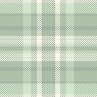 Elegant sage green and white plaid pattern. Perfect for textile design, website backgrounds, or stationery. Subtle texture and calming color palette evoke feelings of serenity and sophistication. vector