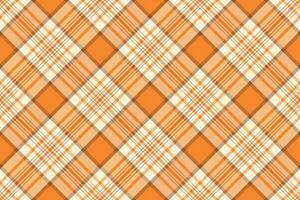Vibrant orange and cream plaid pattern. Perfect for textile design, fallthemed projects, or adding a touch of warmth and texture to your designs. Seamless repeat creates endless possibilities. vector