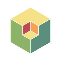 Abstract geometric cube design. Multicolored pastel tones create a modern, minimalist aesthetic. Ideal for presentations, websites, and branding. Represents structure, creativity, and innovation. vector