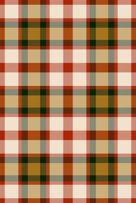 Warm autumnal plaid pattern. Seamless texture in earthy tones of red, orange, brown, and cream. Ideal for textile design, fallthemed projects, or rustic backgrounds.