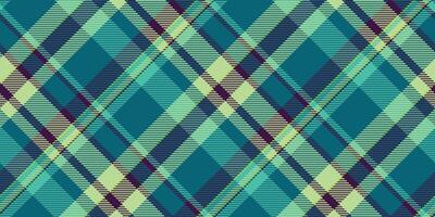 Vibrant plaid pattern. Seamless design in teal, turquoise, and lime. Versatile for backgrounds, textiles, or adding a colorful touch to creative projects. vector