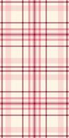 Handmade plaid texture, cool check seamless fabric. Summertime background pattern textile tartan in old lace and red colors. vector