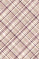 Elegant diagonal plaid pattern in muted beige and mauve tones. Perfect for textile design, website backgrounds, or creating a sophisticated, calming aesthetic. vector