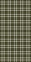 Tile plaid seamless pattern, merry textile texture tartan. Horizontal background fabric check in lime and dark colors. vector