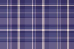 Retro texture seamless textile, 20s tartan background plaid. Worn pattern fabric check in indigo and pastel colors. vector