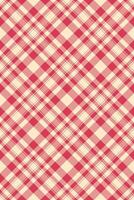 Elegant red and cream plaid pattern. Perfect for textile design, website backgrounds, or crafting projects. This classic diagonal check evokes feelings of warmth and tradition. vector