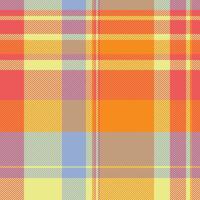 Vibrant pastel plaid pattern. Perfect for textile design, website backgrounds, or fashion illustrations. This cheerful, colorful design evokes feelings of warmth and optimism. vector