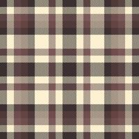 Elegant herringbone plaid pattern in warm brown and cream tones. Perfect for autumnal designs, textiles, or backgrounds. vector