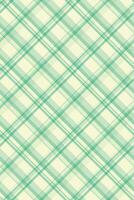 Trim fabric background plaid, brand textile seamless texture. Doodle check pattern tartan in light and green colors. vector