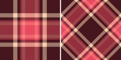 Stylish pink and brown plaid patterns, perfect for textile design, fashion, and web backgrounds. These versatile designs offer a classic yet modern aesthetic. vector