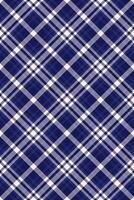 Elegant navy blue and white diagonal plaid pattern. Perfect for textile design, apparel, website backgrounds, or any project needing a classic, sophisticated texture. vector