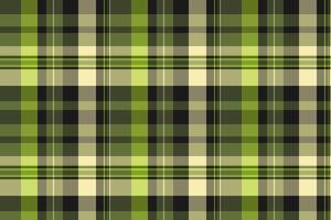 Classic plaid pattern in shades of green and black. Textile design with intersecting lines creates a traditional, versatile background. Useful for fashion, crafts, and decor. vector