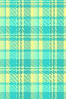 Knit check texture , harvest tartan textile pattern. Rug seamless background fabric plaid in teal and yellow colors. vector