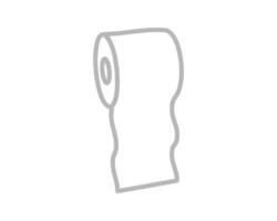 Simple yet expressive line art illustration of a toilet paper roll. Perfect for representing hygiene, cleanliness, or resource depletion concepts. vector